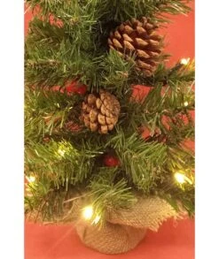 ÁRBOL DE NAVIDAD DECORACÍON PIÑAS Y BOLITAS ROJAS 45 LEDS -Bazar Casa Sole arbol de navidad decoracion pinas y bolitas rojas 45 leds 4