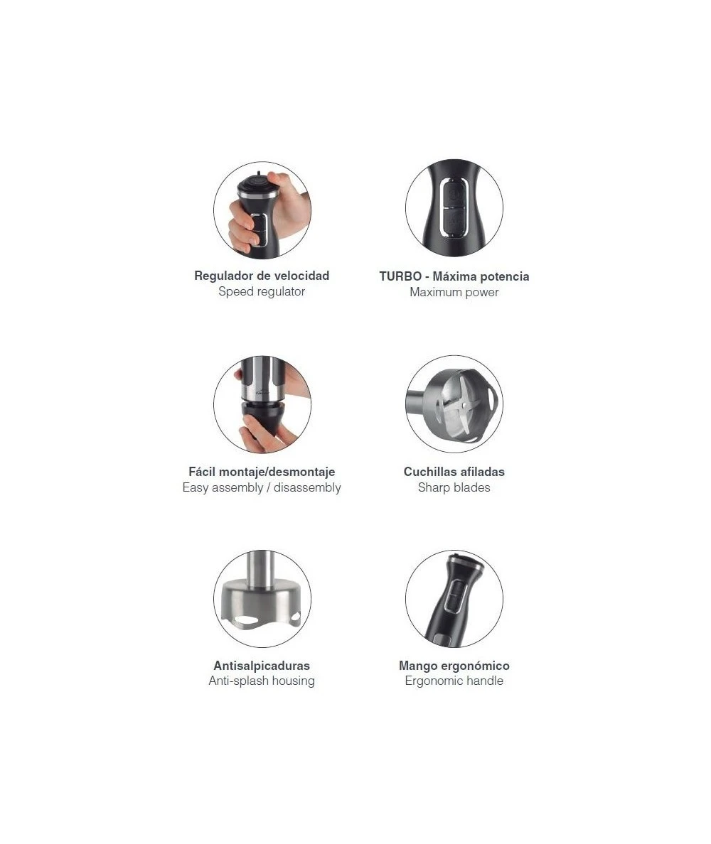 BATIDOR ELÉCTRICO PRO LACOR 61682 9 BATIDOR ELÉCTRICO PRO LACOR 61682 - Imagen 9