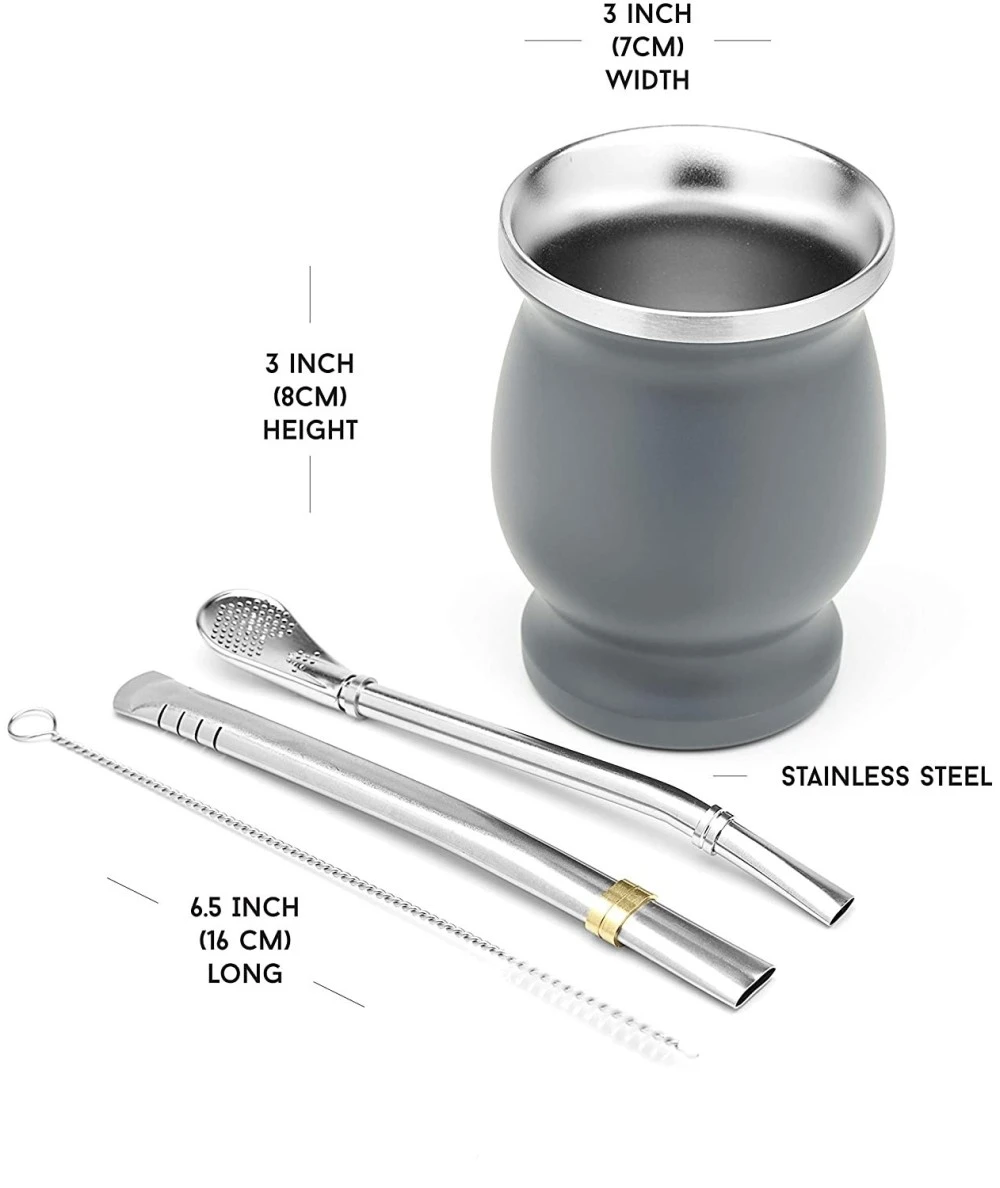 BOMBILLA MATE 250ML DOBLE PARED NERTHUS FIH 851 2 BOMBILLA MATE 250ML DOBLE PARED NERTHUS FIH 851 - Imagen 2