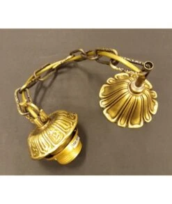 CADENA PARA LÁMPARAS CON ENFILAJE EN BRONCE