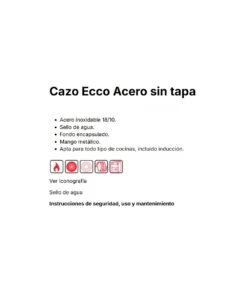 CAZO ECCO ACERO 16 CM INOXIBAR 65318 6 CAZO ECCO ACERO 16 CM INOXIBAR 65318 -Bazar Casa Sole cazo ecco acero 16 cm inoxibar 65318 2