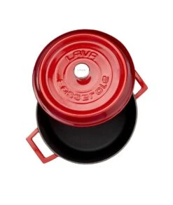 CAZUELA HIERRO FUNDIDO LAVA 20CM ROJO -Bazar Casa Sole cazuela hierro fundido lava 20cm rojo 4