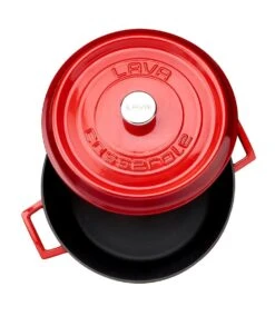 CAZUELA HIERRO FUNDIDO LAVA 32CM ROJO