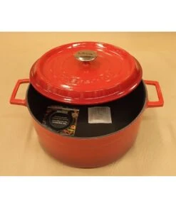 CAZUELA HIERRO FUNDIDO LAVA 32CM ROJO -Bazar Casa Sole cazuela hierro fundido lava 32cm rojo 7