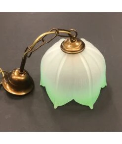 COLGANTE CENTRIFUGADA VERDE FORJA DORADA