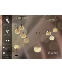 COLGANTE DAVID 25 CM FABRICA DE LÁMAPRAS ARAMO 411/1/25 -Bazar Casa Sole colgante david 25 cm fabrica de lamapras aramo 411125 2