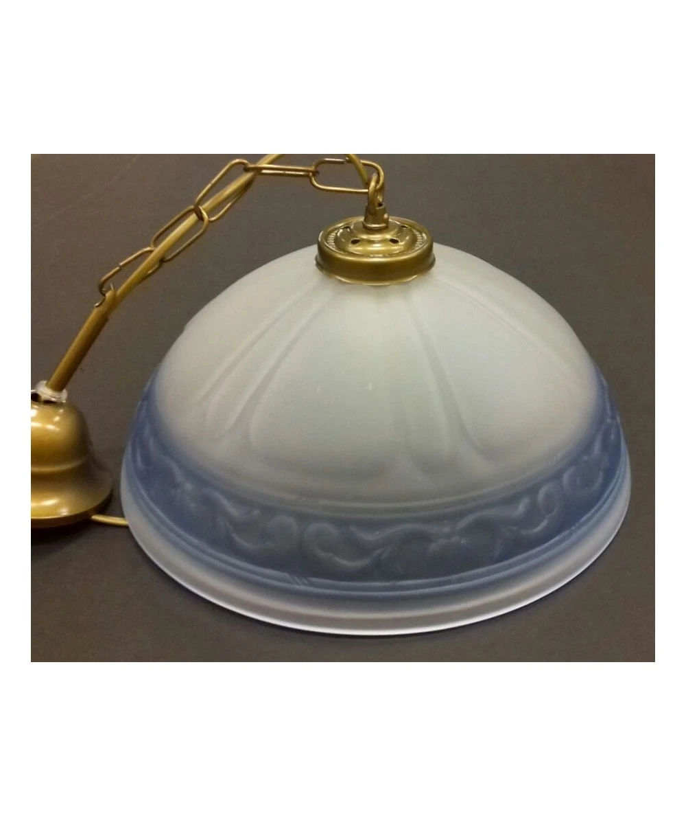 COLGANTE TIMÓN AZUL FORJA DORADA 30CM 1 COLGANTE TIMÓN AZUL FORJA DORADA 30CM