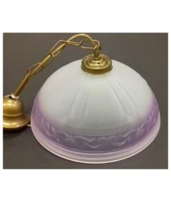 COLGANTE TIMÓN LILA FORJA DORADA 30CM