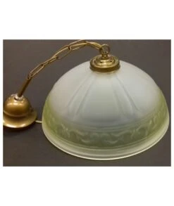 COLGANTE TIMÓN VERDE FORJA DORADA 30CM