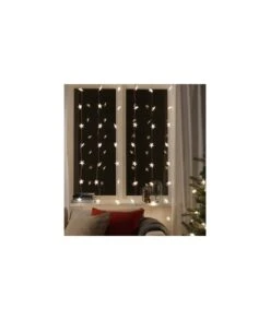 CORTINA 494 LEDS ESTRELLAS DE GOMA Y CABLE TRANSPARENTE -Bazar Casa Sole cortina 494 leds estrellas de goma y cable transparente 2