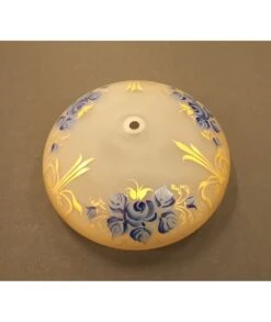 CRISTAL PLAFÓN BOINA 21,5 CM FLOR AZUL