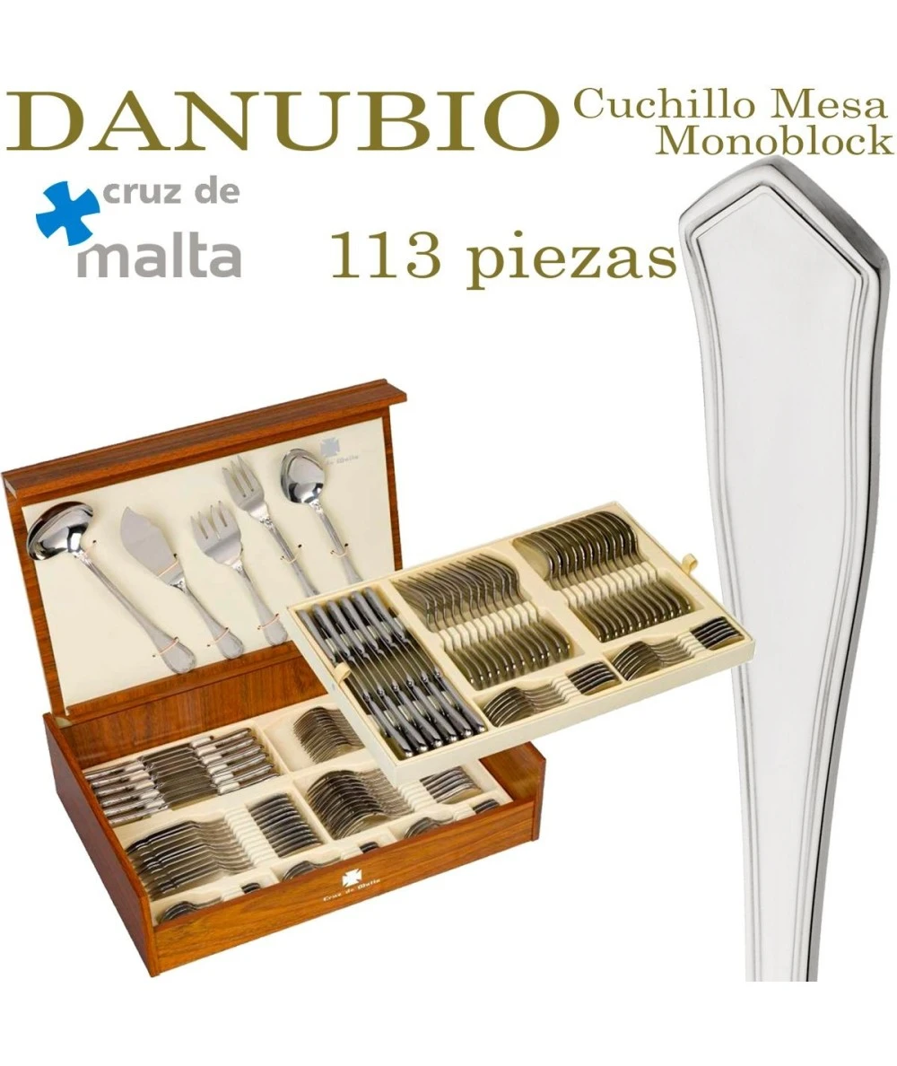 CUBERTERÍA CRUZ DE MALTA 113 PIEZAS DANUBIO 5000 2 CUBERTERÍA CRUZ DE MALTA 113 PIEZAS DANUBIO 5000 - Imagen 2