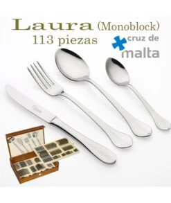 CUBERTERÍA CRUZ DE MALTA 113 PIEZAS LAURA 9600 -Bazar Casa Sole cuberteria cruz de malta 113 piezas laura 9600 2