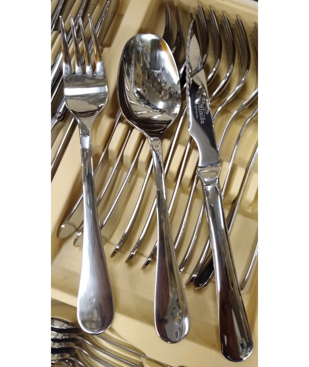 CUBERTERÍA CRUZ DE MALTA 113 PIEZAS OSLO 7000 2 CUBERTERÍA CRUZ DE MALTA 113 PIEZAS OSLO 7000 - Imagen 2