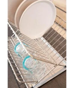 ESCURREPLATOS ACERO INOX PLAGABLE BLANCO SAUVIC 91041 -Bazar Casa Sole escurreplatos acero inox plagable blanco sauvic 91041 3