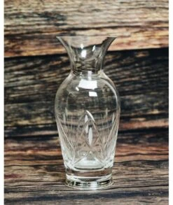 FLORERO CRISTAL DE BOHEMIA ATENEA PIE PLATA