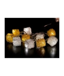 GUIRNALDA METAL CUBO PLATA-ORO