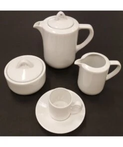 JUEGO CAFÉ 27 PIEZAS IRIA BLANCO PONTESA 75294 -Bazar Casa Sole juego cafe 27 piezas iria blanco pontesa 75294 2