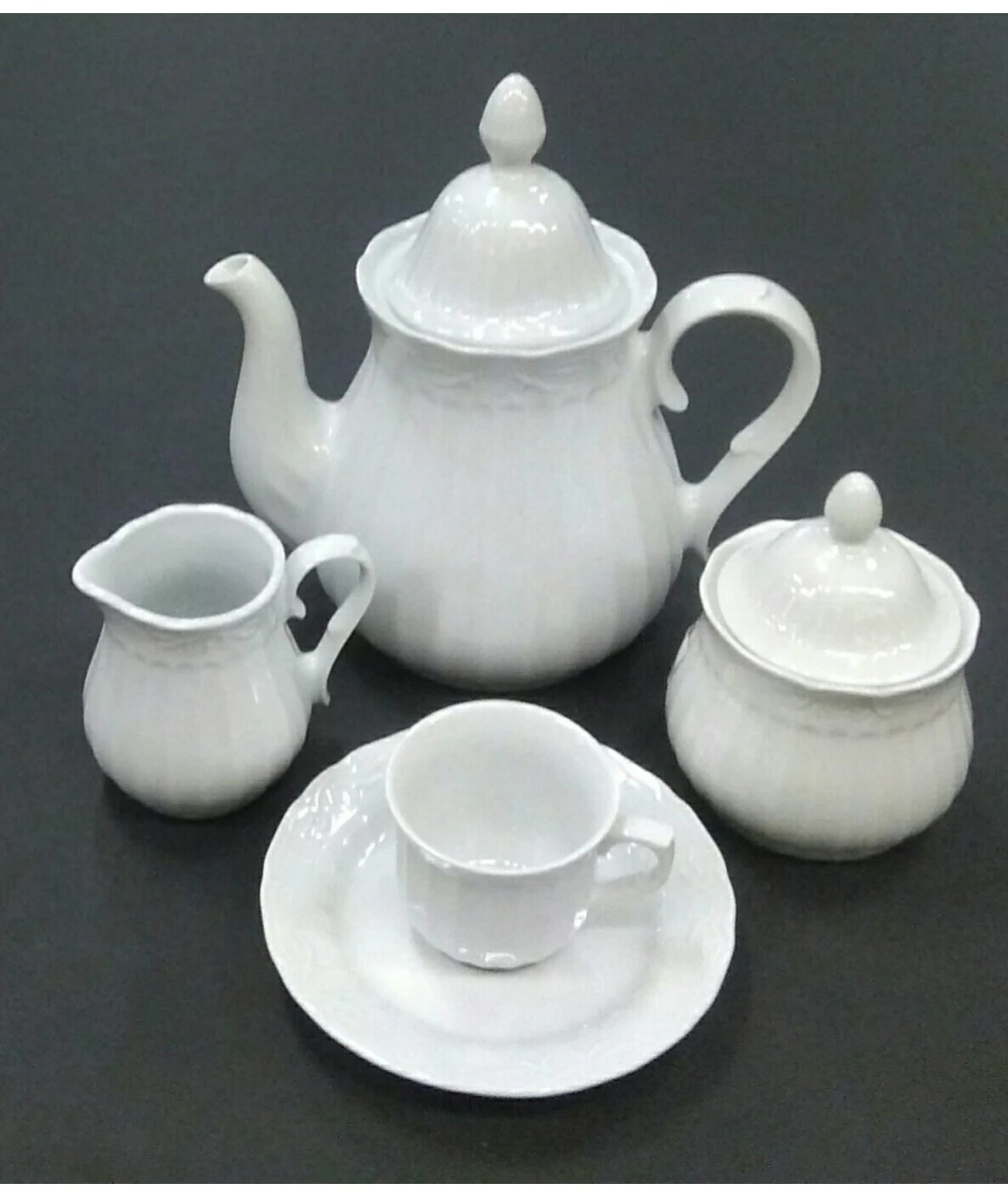 JUEGO CAFÉ-TÉ 27 PIEZAS SEVILLA BLANCO PONTESA-SANTA CLARA 1 JUEGO CAFÉ-TÉ 27 PIEZAS SEVILLA BLANCO PONTESA-SANTA CLARA