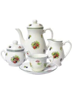JUEGO DE CAFÉ 15 PIEZAS FLORES Y FRUTAS SAN CLAUDIO 1021101222