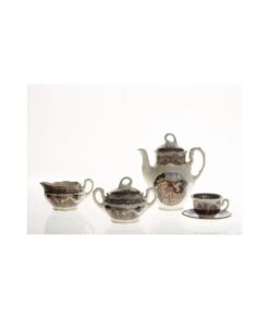 JUEGO DE CAFÉ 15 PIEZAS VIEJO MOLINO LA CARTUJA DE SEVILLA