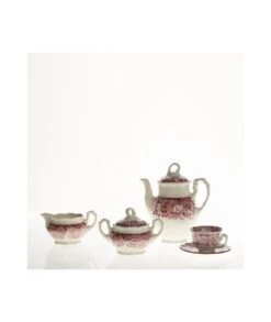 JUEGO DE CAFÉ 27 PIEZAS AURORA 202 ROSA LA CARTUJA DE SEVILLA