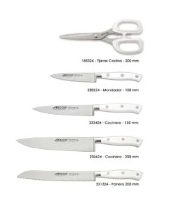JUEGO DE CUCHILLOS 5 PIEZAS ARCOS 234200 RIVIERA BLANC 7 JUEGO DE CUCHILLOS 5 PIEZAS ARCOS 234200 RIVIERA BLANC -Bazar Casa Sole juego de cuchillos 5 piezas arcos 234200 riviera blanc 3