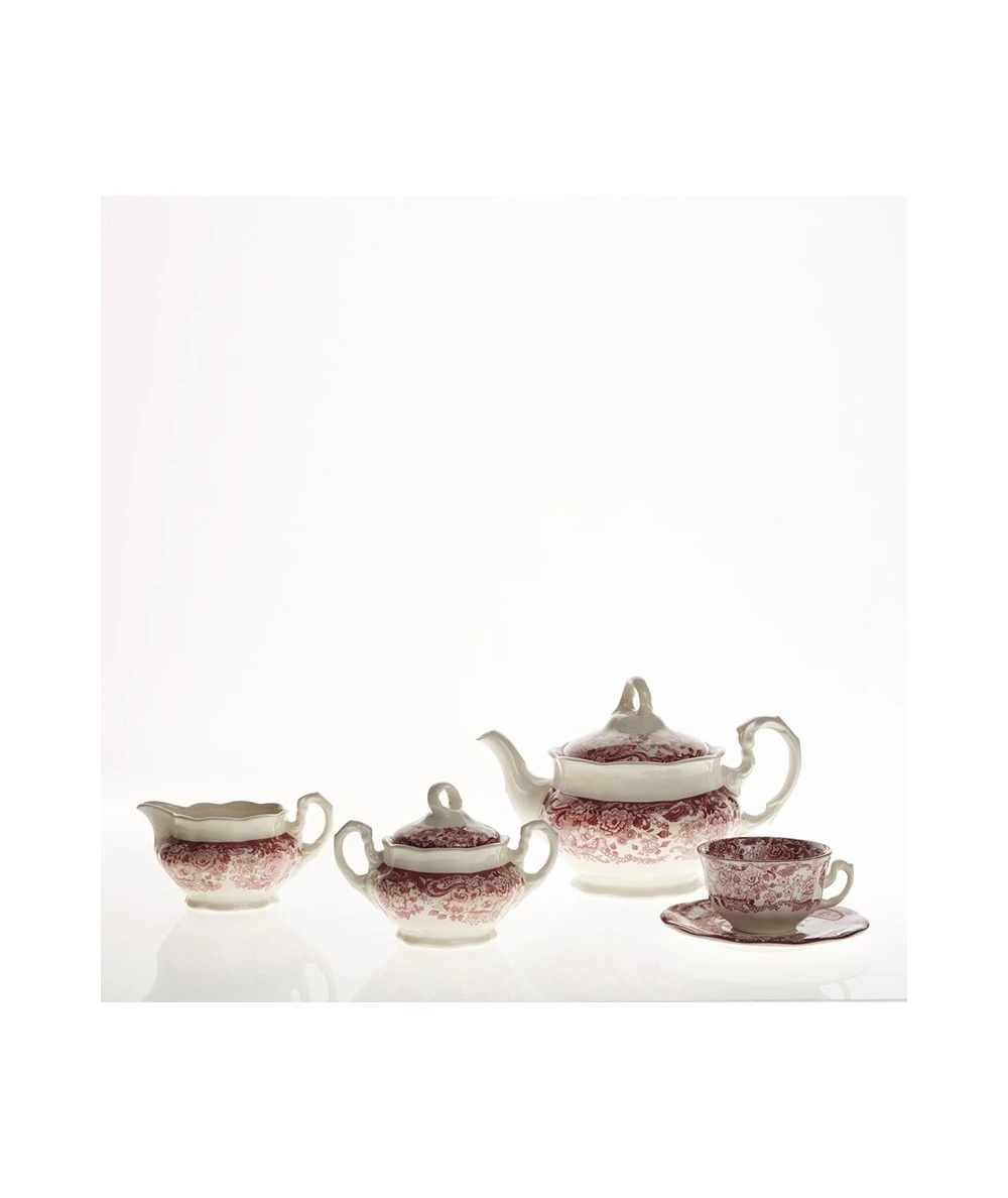 JUEGO DE TÉ 27 PIEZAS AURORA 202 ROSA LA CARTUJA DE SEVILLA 1 JUEGO DE TÉ 27 PIEZAS AURORA 202 ROSA LA CARTUJA DE SEVILLA