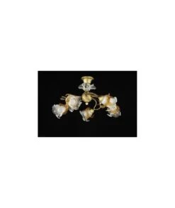 LÁMPARA BRONCE 5 BRAZOS AZABACHE FAGUERLAMP 515/5/C