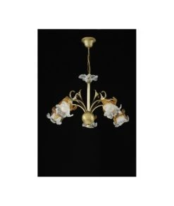 LÁMPARA BRONCE 5 BRAZOS AZABACHE FAGUERLAMP 516/5/C