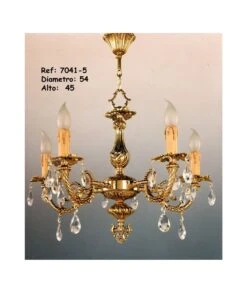 LÁMPARA BRONCE Y CRISTAL 7041-5 PABLO REY BAUTISTA
