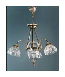 LÁMPARA BRONCE Y CRISTAL 7415-3 PABLO REY BAUTISTA