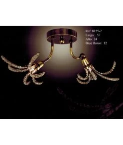 LÁMPARA BRONCE Y CRISTAL 8155-2 PABLO REY BAUTISTA