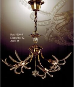 LÁMPARA BRONCE Y CRISTAL 8155-4 PABLO REY BAUTISTA