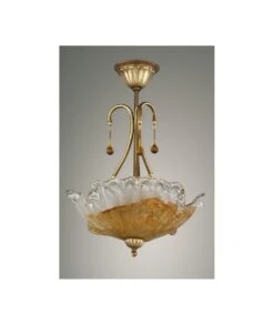 LÁMPARA COLGANTE BRONCE Y MURANO ÁGATA FAGUERLAMP 904/35/C