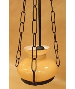 LÁMPARA QUINQUÉ FORJA BEIGE