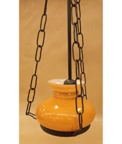 LÁMPARA QUINQUÉ FORJA NARANJA -Bazar Casa Sole lampara quinque forja naranja 2