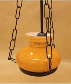 LÁMPARA QUINQUÉ FORJA NARANJA