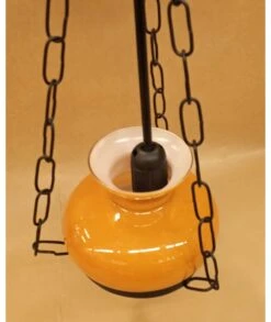 LÁMPARA QUINQUÉ FORJA NARANJA -Bazar Casa Sole lampara quinque forja naranja 3