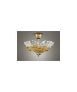 LÁMPARA SEMIPLAFÓN BRONCE Y MURANO ÁGATA FAGUERLAMP 906/35/C