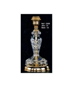 LÁMPARA SOBREMESA BRONCE Y CRISTAL 2309 PABLO REY BAUTISTA