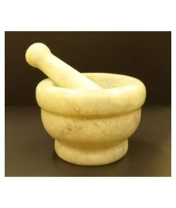 MORTERO MARMOL CON MAZA 12X10 CENTÍMETROS