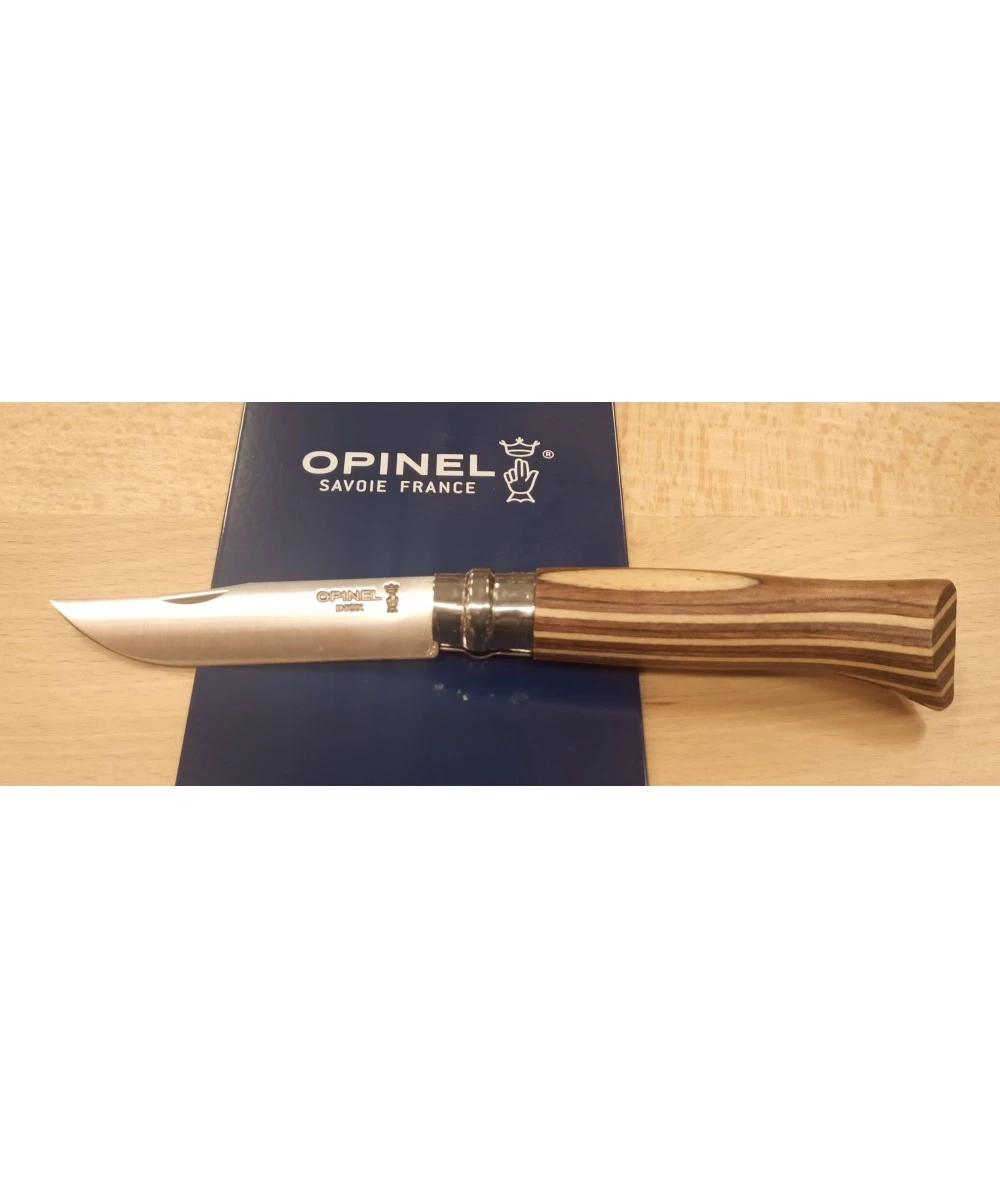 NAVAJA OPINEL N° 8 ABEDUL CAFÉ 2 NAVAJA OPINEL N° 8 ABEDUL CAFÉ - Imagen 2