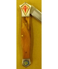 NAVAJA SANTIAGO DE COMPOSTELA CON MANGO DE OLIVO -Bazar Casa Sole navaja santiago de compostela con mango de olivo 2