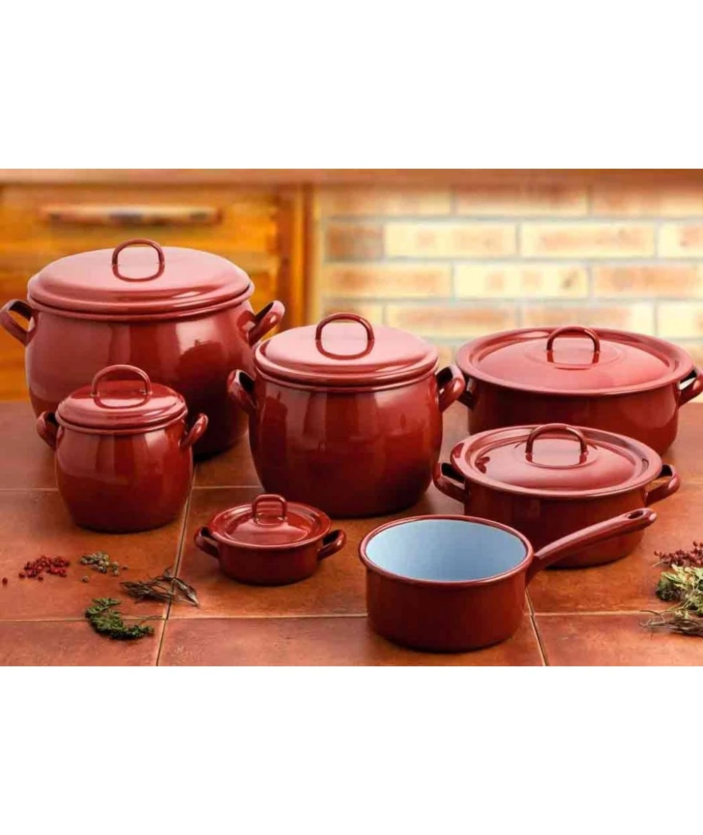 OLLA ABOMBADA ESMALTADA 36 CM TEJA LA ESTRELLA 2 OLLA ABOMBADA ESMALTADA 36 CM TEJA LA ESTRELLA - Imagen 2