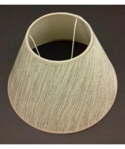 PANTALLA PARA LÁMPARA 30X14X20 CM HILOS PLATA