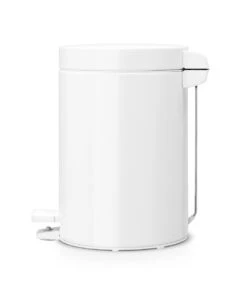PAPELERA BLANCA 3 LITROS PEDAL BRABANTIA 109348 -Bazar Casa Sole papelera blanca 3 litros pedal brabantia 109348 2