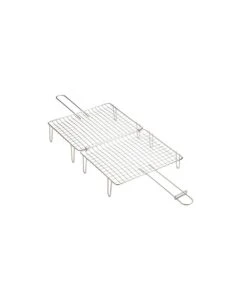 PARRILLA DOBLE CON PATAS 30X35CM ACERO INOX 18/8 SAUVIC 53661 -Bazar Casa Sole parrilla doble con patas 30x35cm acero inox 188 sauvic 53661 2