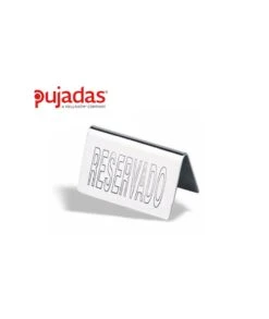 PLACA RESERVADO MESA INOX 10X5CM PUJADAS 633000