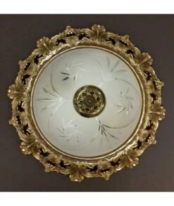 PLAFÓN DE CRISTAL Y BRONCE 38CM PABLO REY BAUTISTA 2504/38